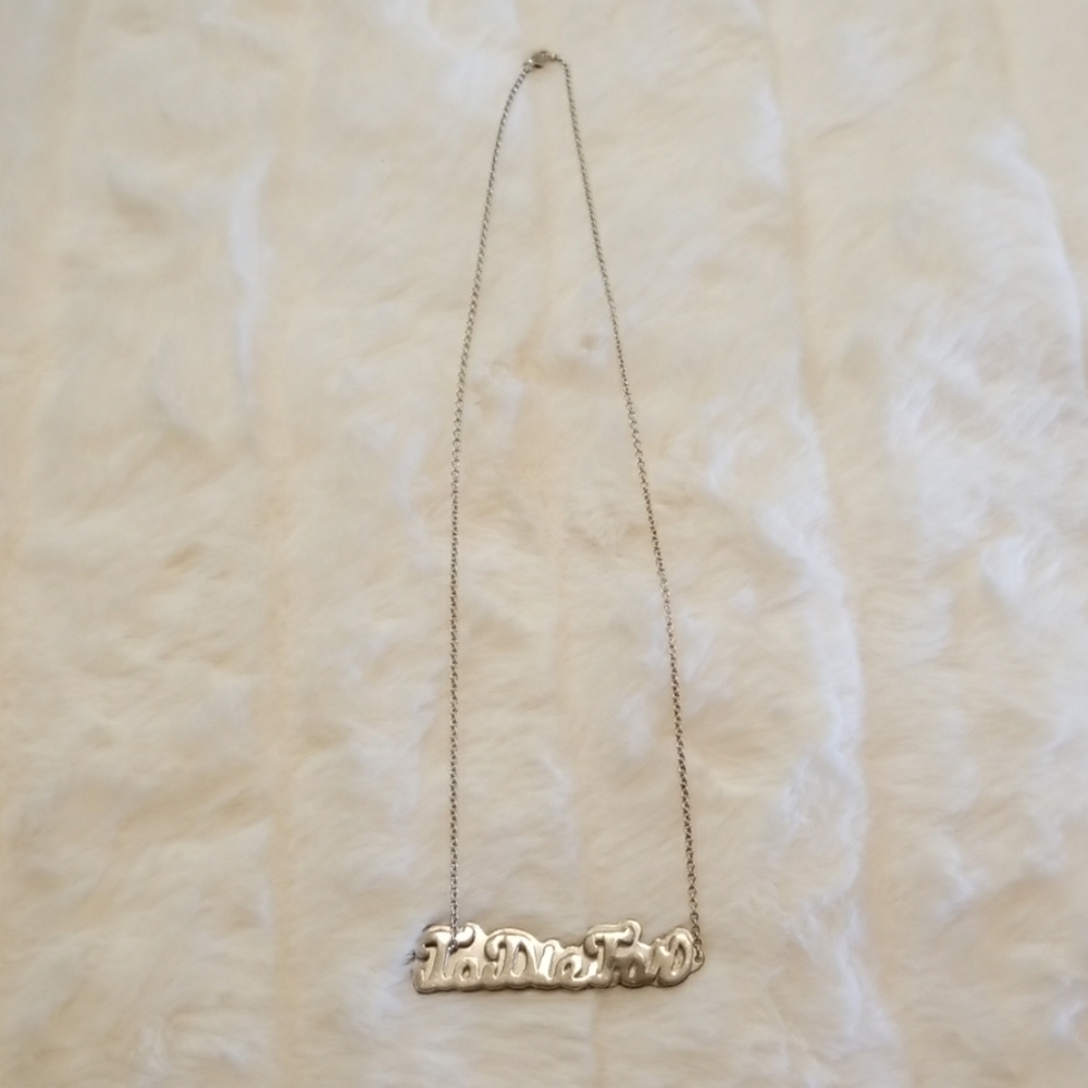 ❤HOLD❤JULES SMITH // "to die for" silver nameplate - Picture 2 of 7
